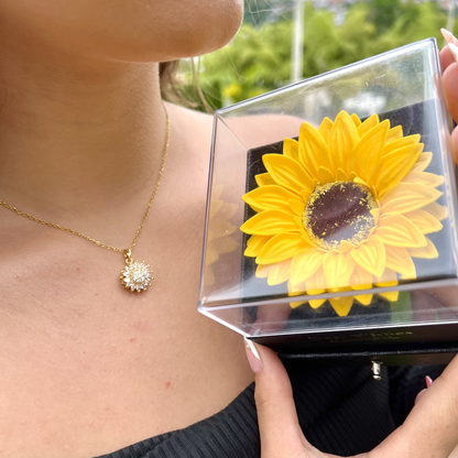 Collar Girasol Giratorio + Estuche Girasol Premium 🌻🎁