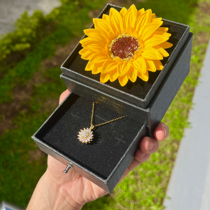 Collar Girasol Giratorio + Estuche Girasol Premium 🌻🎁