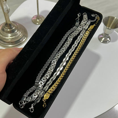 Pulseras Eslabon Grueso + Caja Premium Gratis ⛓️